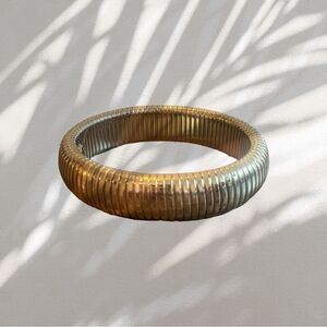 Anne Klein Bangle Gold-Tone Omega Chain Wide Stretch Bracelet​​​